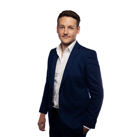 Joakim Fridolin, mäklare på Erik Olsson. Område Kristianstad, Åhus.